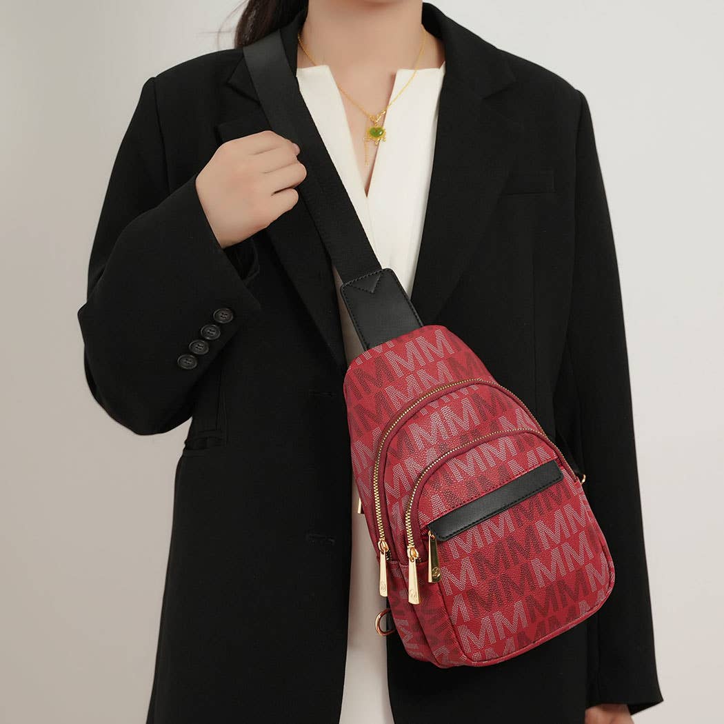 MKF Helaena M logo Printed Women Sling Bag by Mia K