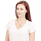 Polished Open Heart Toggle Chain Stainless Steel Necklace