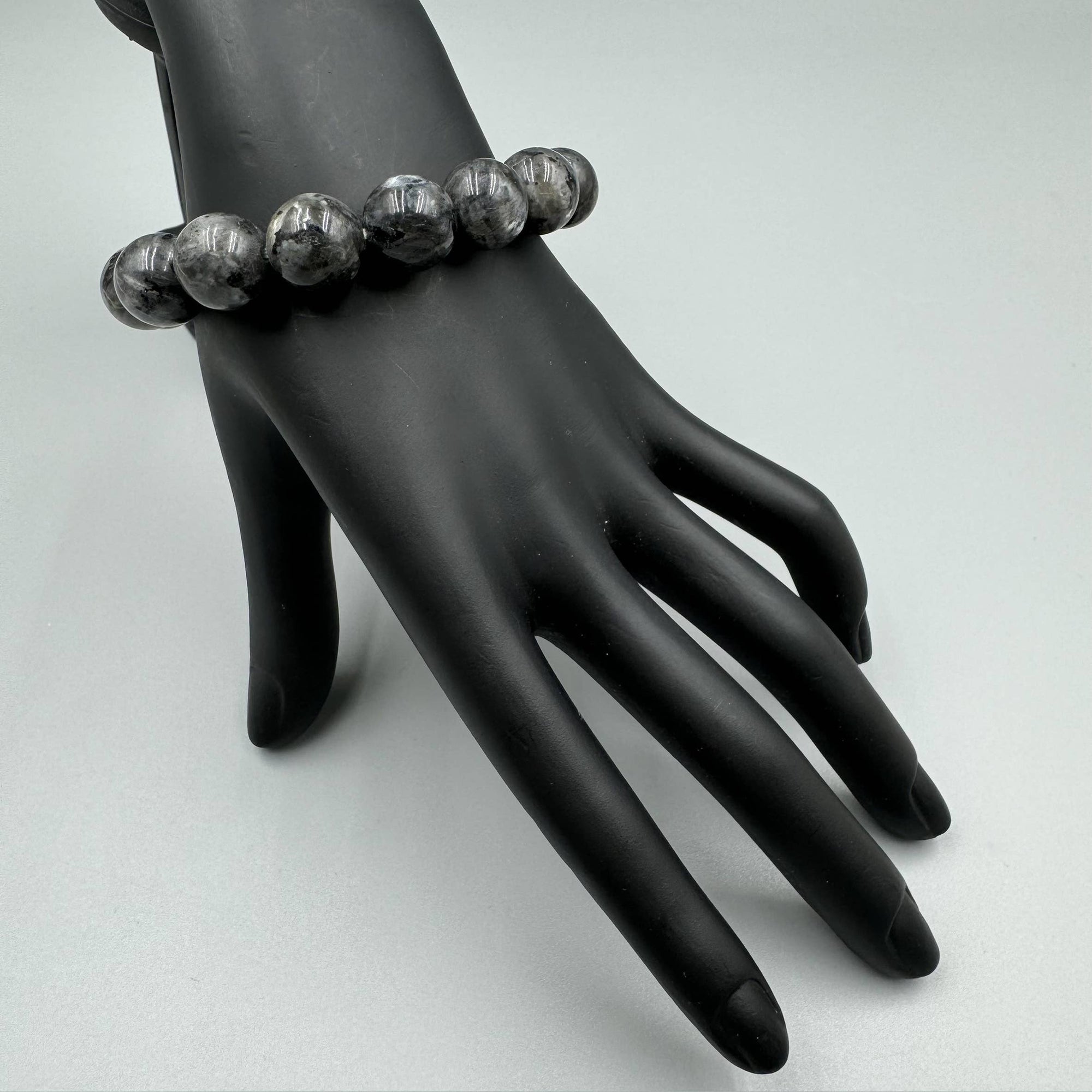Black Labradorite Beaded Bracelet