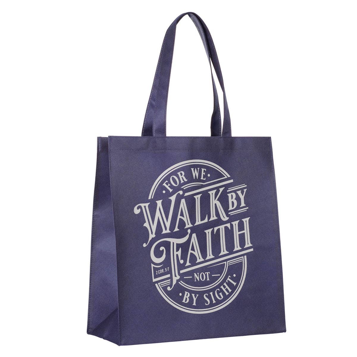 Tote Navy Walk by Faith 2 Cor. 5:7
