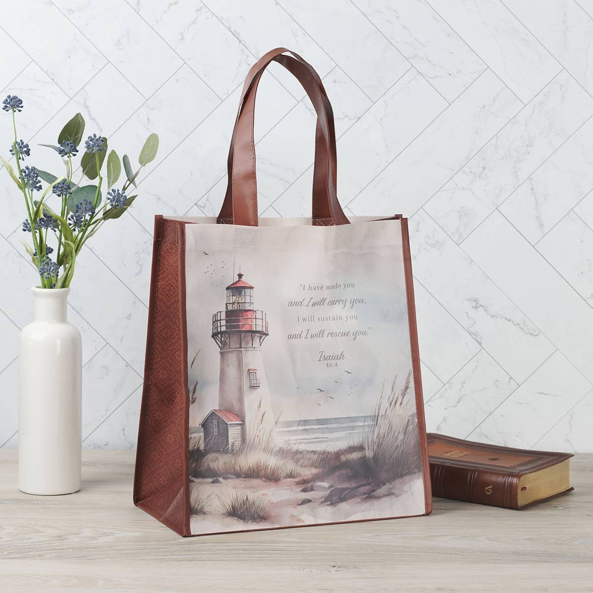 Tote Lighthouse I Will Carry You Isa. 46:4
