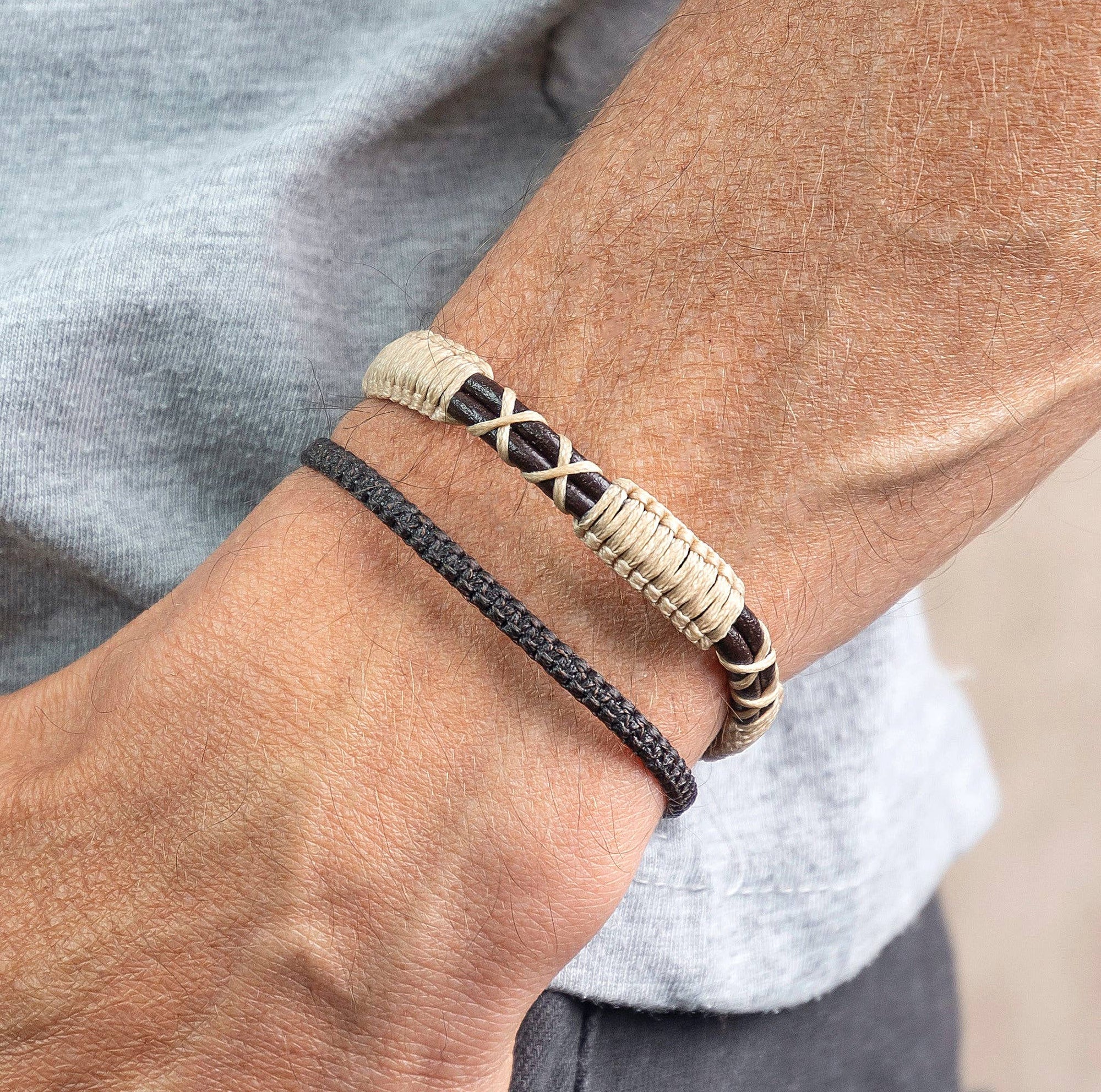 Leather Bracelet for Men | Rope Bracelet | Gift for Him |