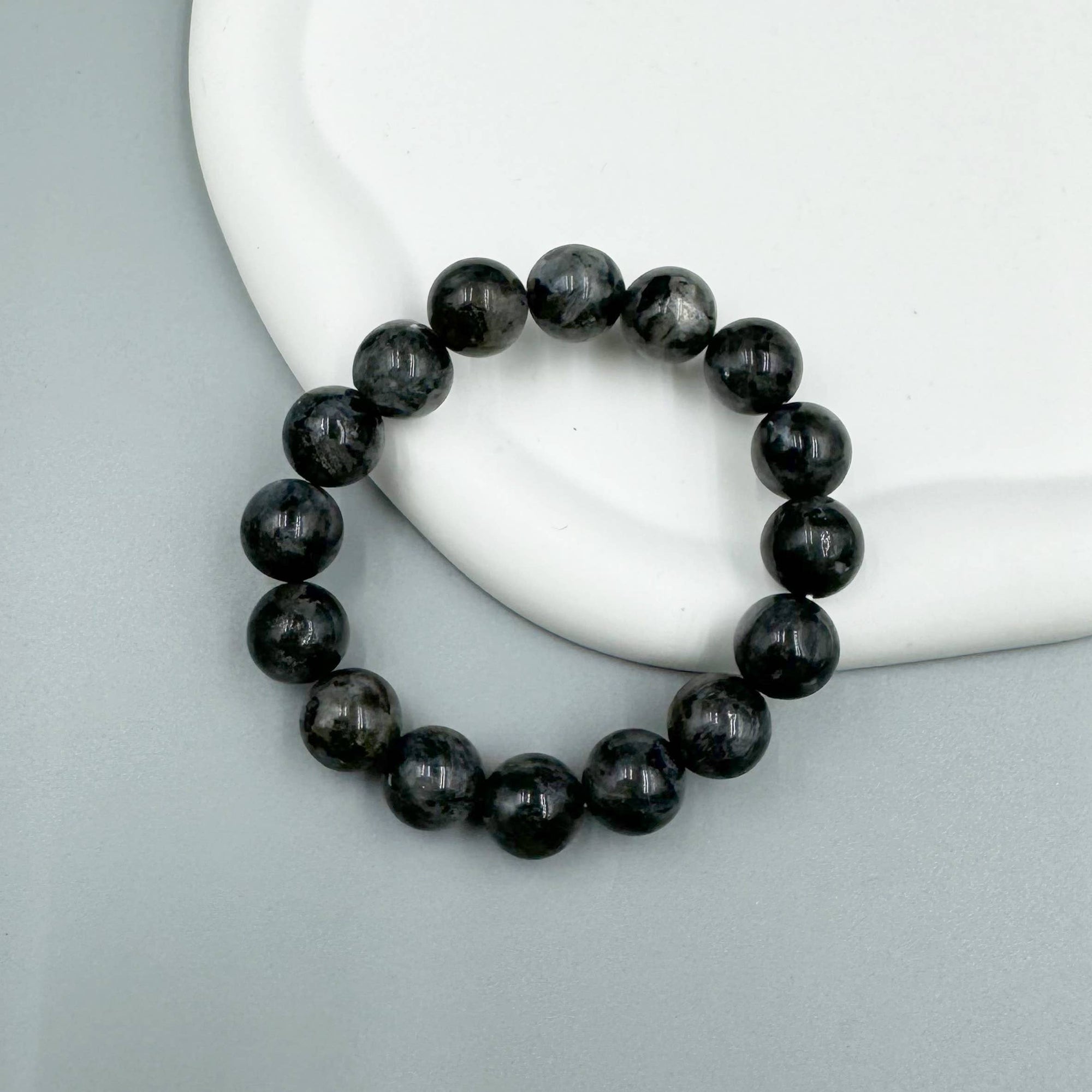 Black Labradorite Beaded Bracelet