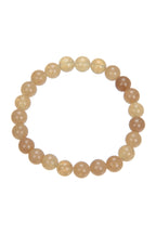 Citrine Quartz Stone Beaded Stretch Bracelet