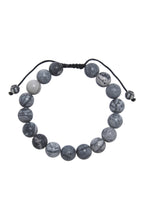 Black Network Stone-Matte Braided Bracelet AB14153