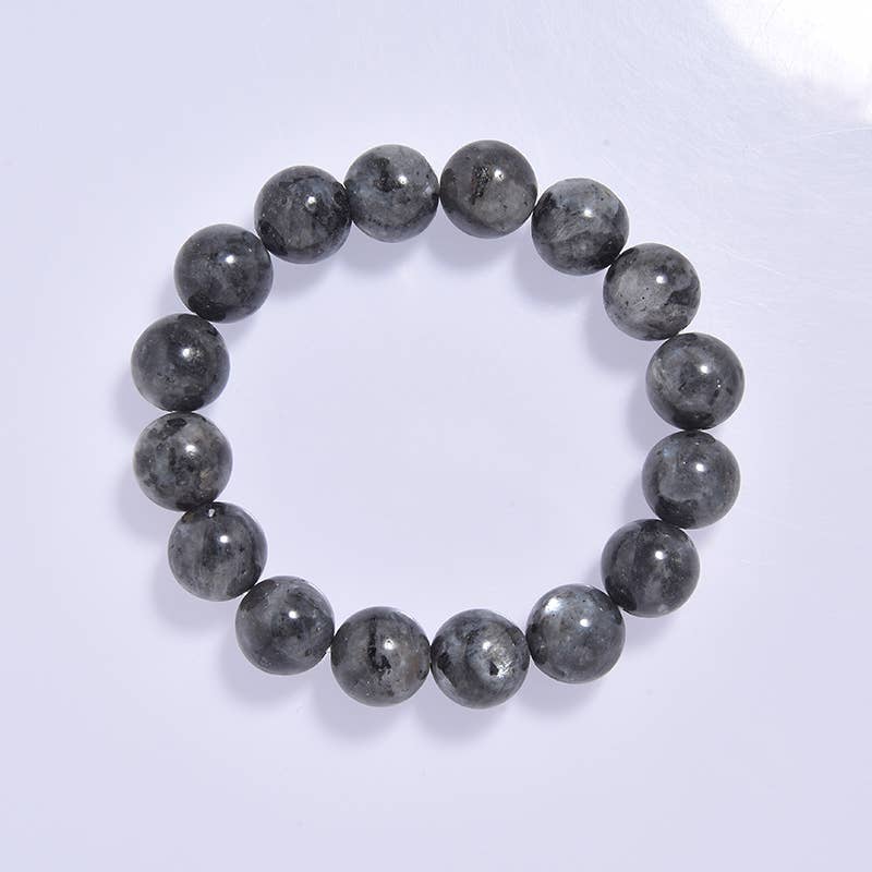 Black Labradorite Beaded Bracelet