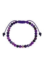 Dog Teeth Amethyst Stone Braided Bracelet AB14149