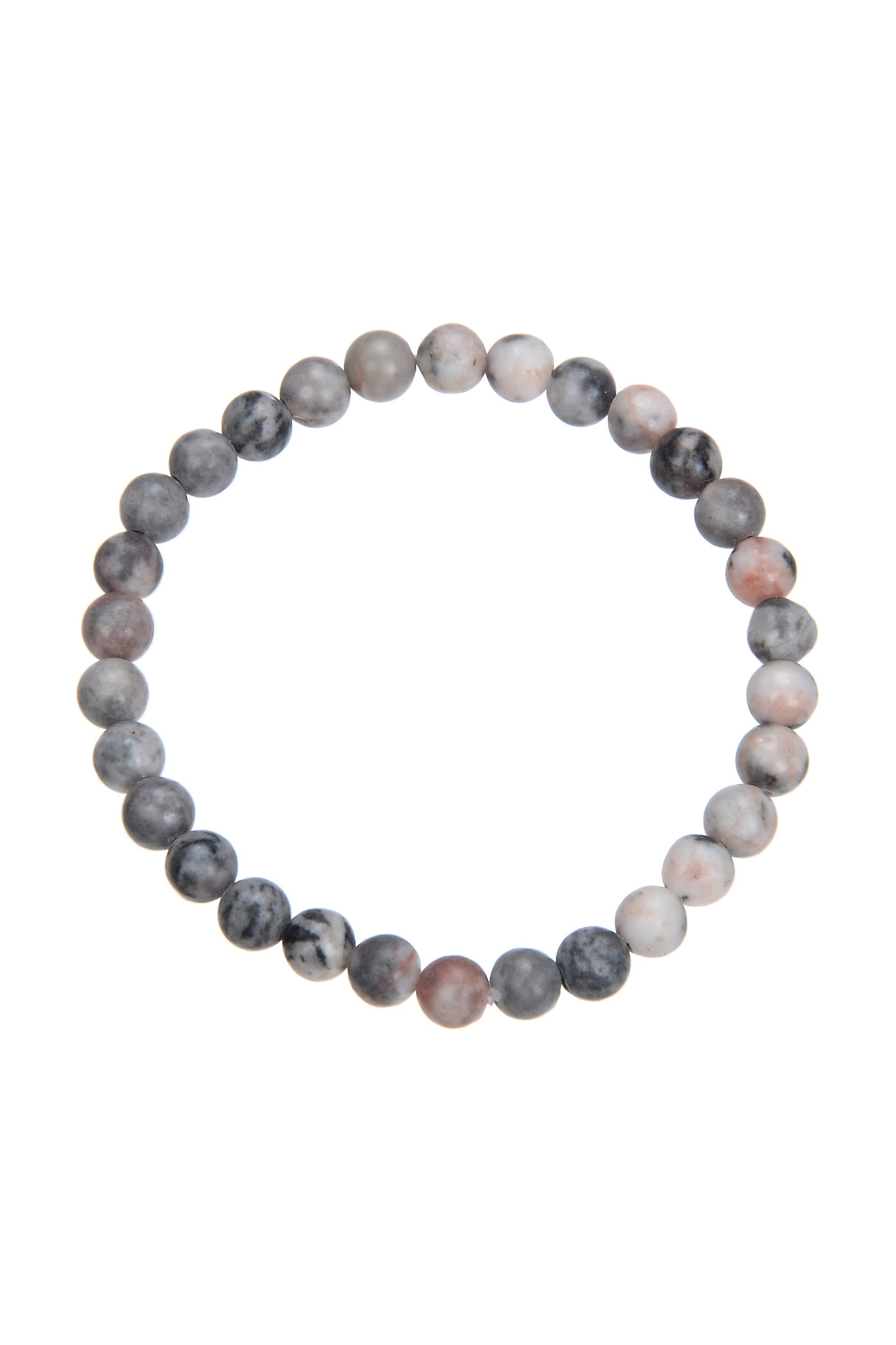 Rhodonite Stone Beaded Bracelet