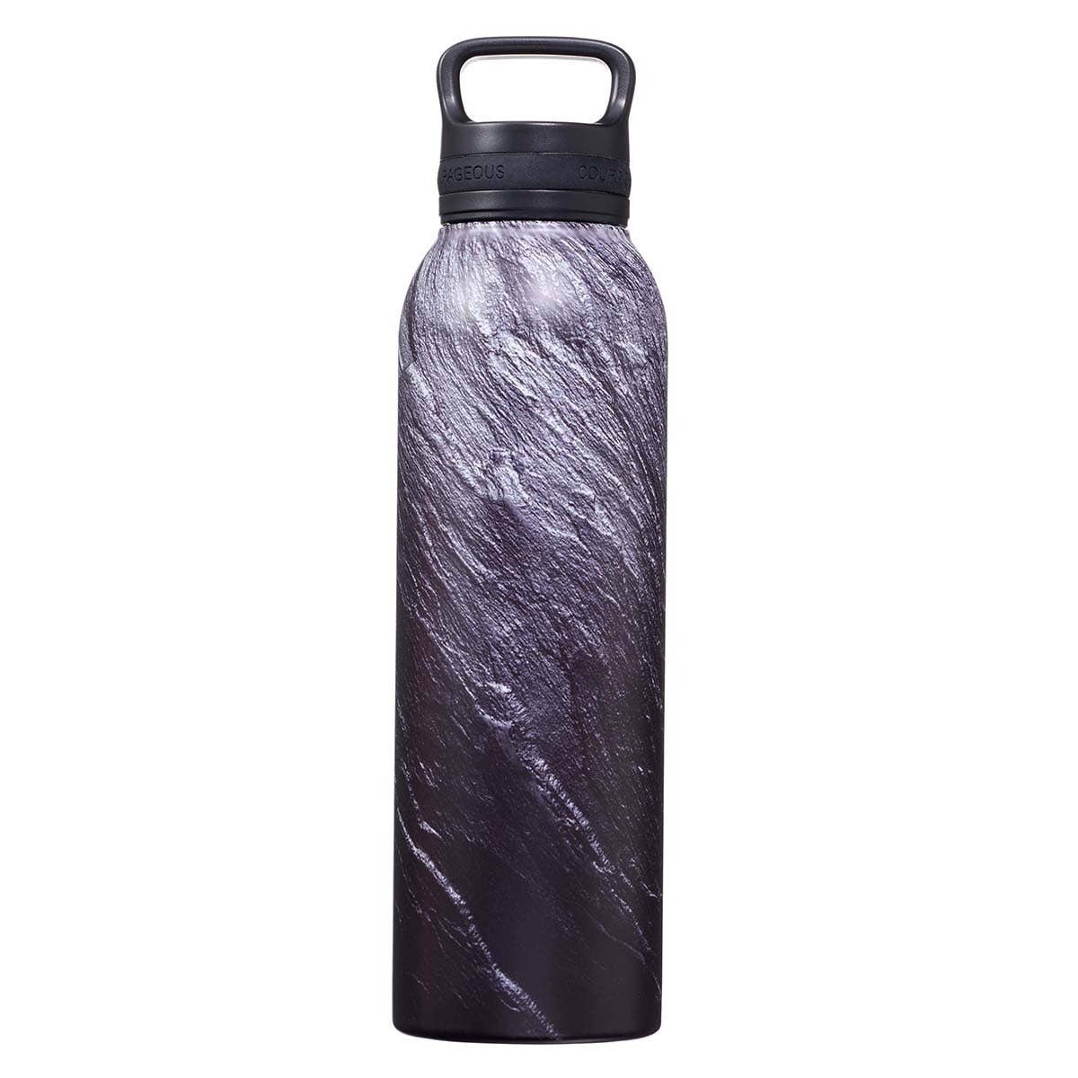Water Bottle SS Black Stone Be Strong & Courageous Josh. 1:9