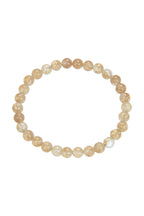 Citrine Quartz Stone Beaded Stretch Bracelet