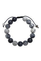 Black Network Stone-Matte Braided Bracelet AB14153