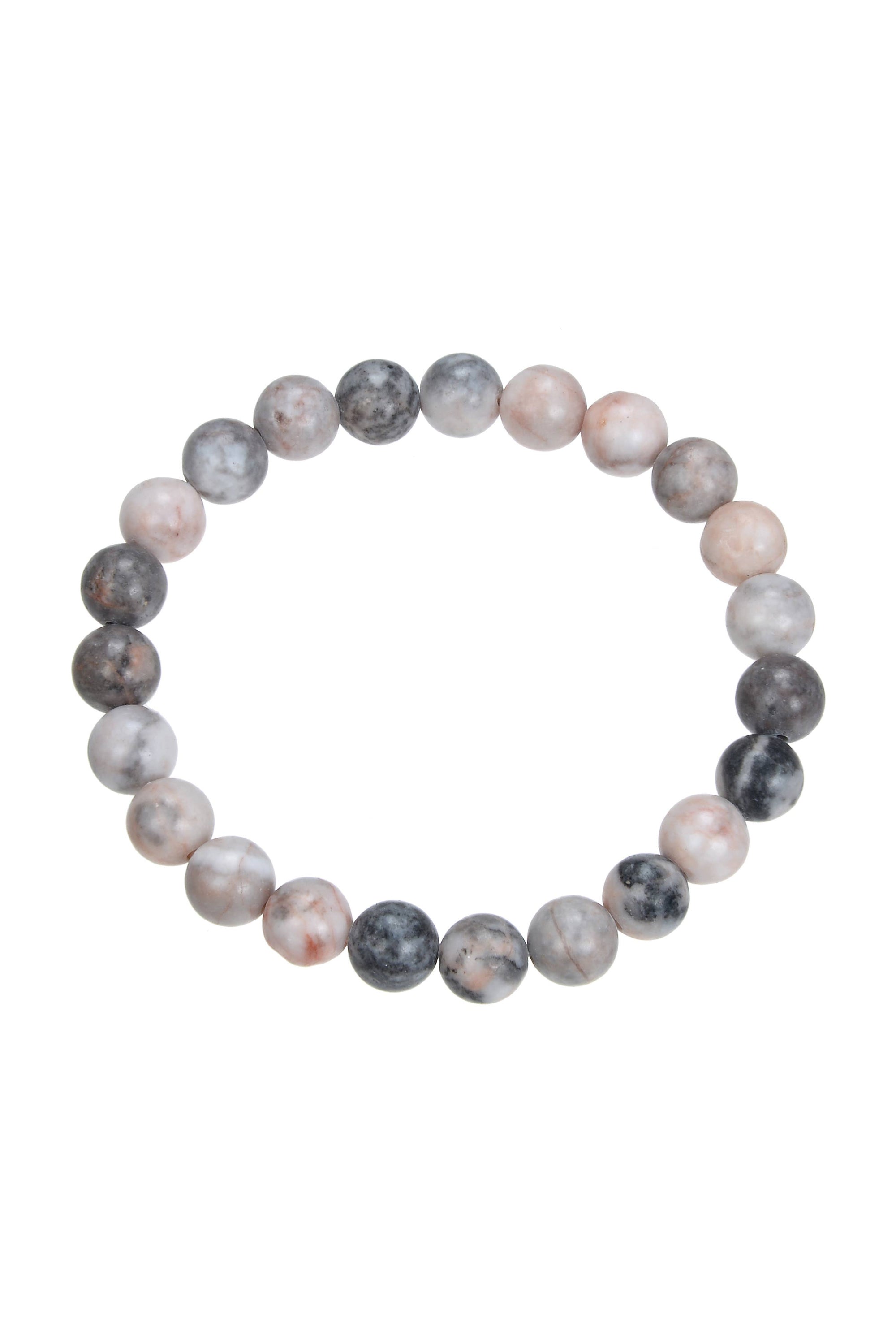 Rhodonite Stone Beaded Bracelet