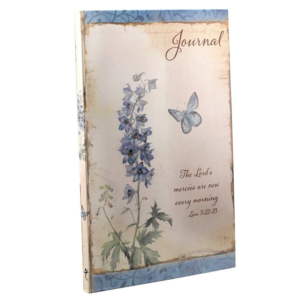 Journal Softcover Blue Flowers Lord's Mercies Lam. 3:22