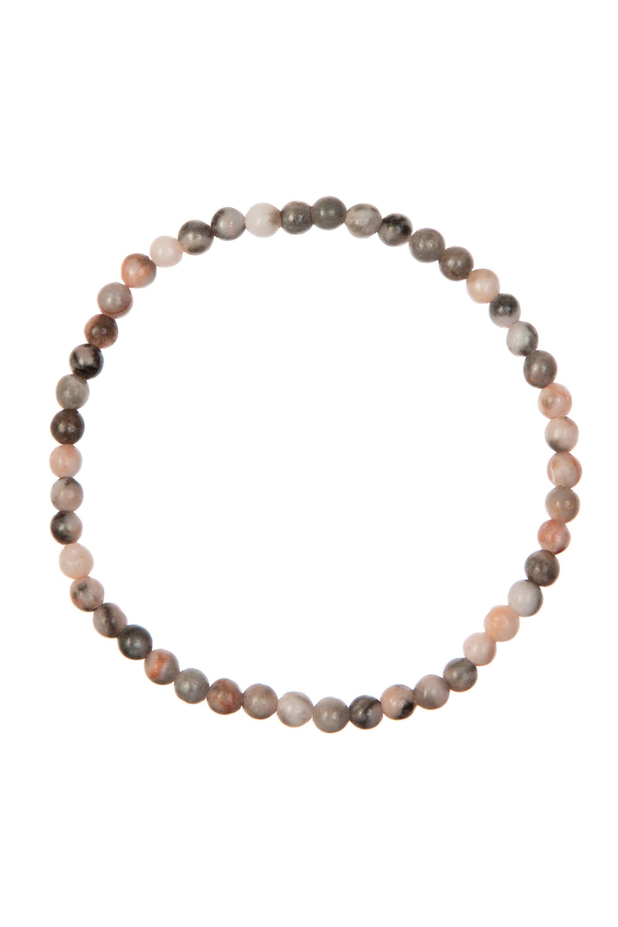 Rhodonite Stone Beaded Bracelet