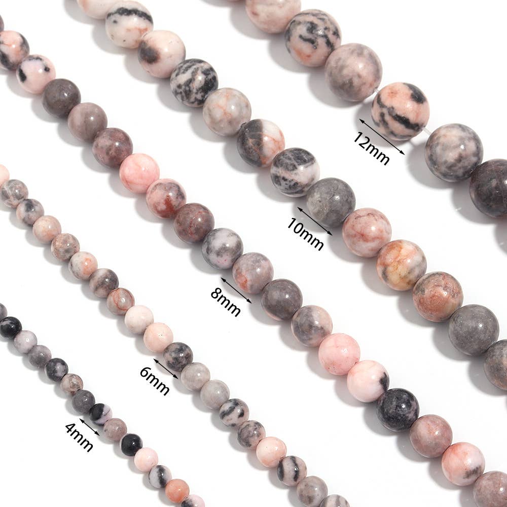 Rhodonite Stone Beaded Bracelet