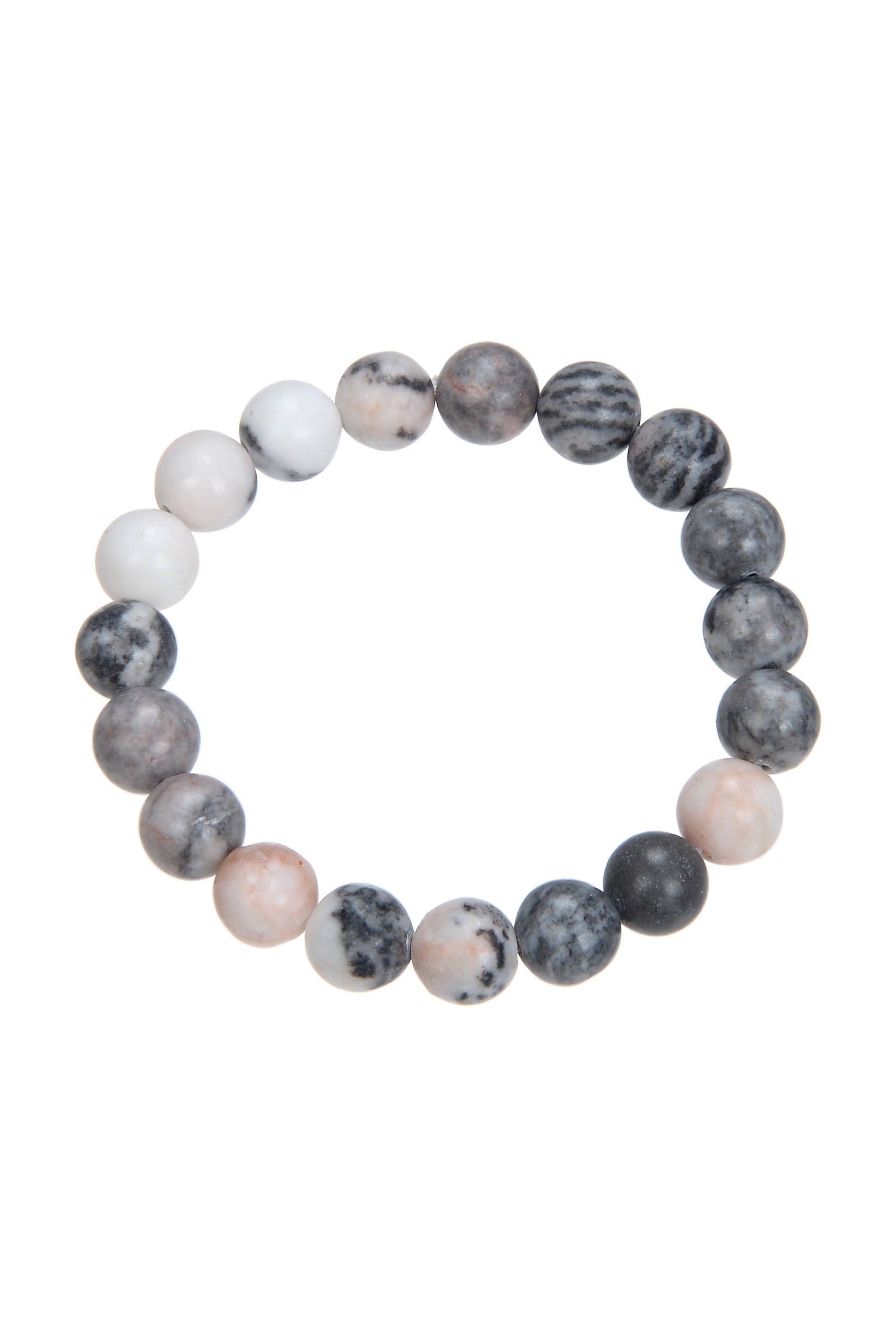 Rhodonite Stone Beaded Bracelet