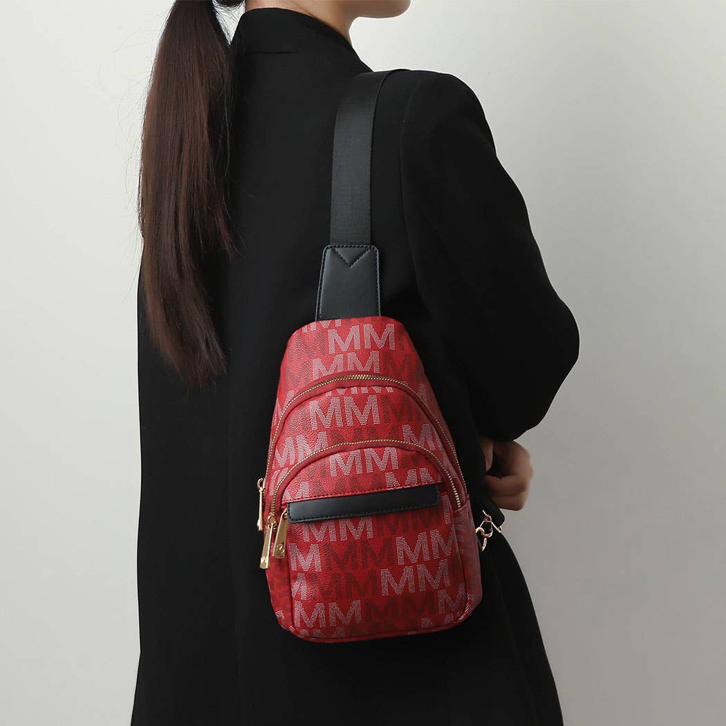 MKF Helaena M logo Printed Women Sling Bag by Mia K