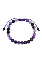 Dog Teeth Amethyst Stone Braided Bracelet AB14149