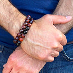 Polished Natural Stones Bead Adjustable Bracelet