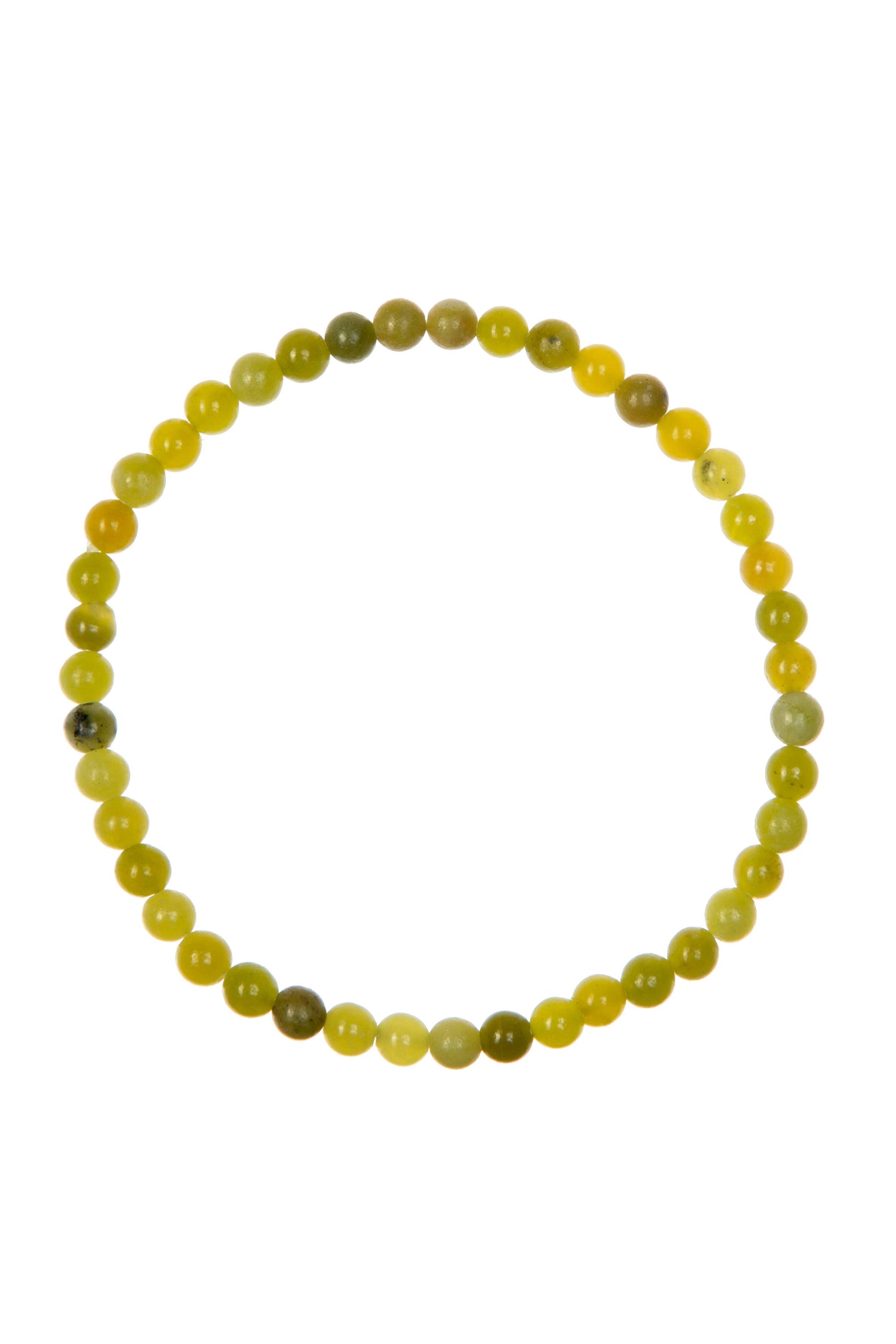 Olive Jade Natural Stone Beaded Bracelet