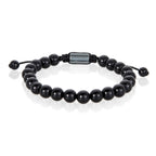 Natural Stone Beaded Adjustable Shocker Tie Bracelet (8mm)
